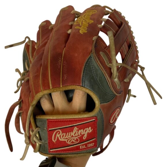 Rawlings Pro Preferred PROSRA13 Baseball Glove 12-3/4 Red Blue Leather 159 RHT - Picture 1 of 8